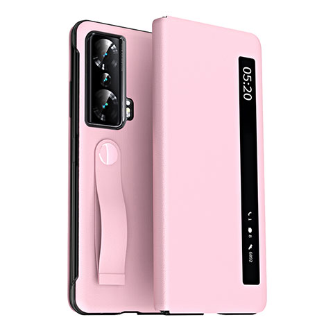 Coque Portefeuille Livre Cuir Etui Clapet ZL3 pour Huawei Honor Magic Vs 5G Or Rose