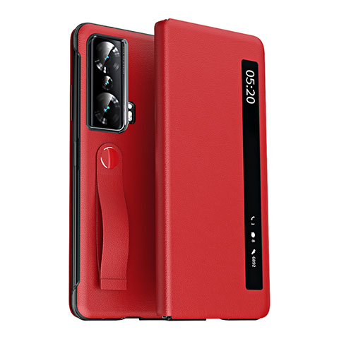 Coque Portefeuille Livre Cuir Etui Clapet ZL3 pour Huawei Honor Magic Vs Ultimate 5G Rouge