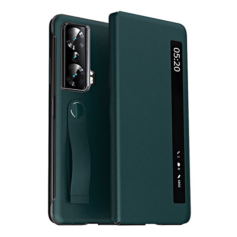 Coque Portefeuille Livre Cuir Etui Clapet ZL3 pour Huawei Honor Magic Vs Ultimate 5G Vert