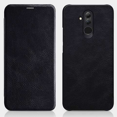 Coque Portefeuille Livre Cuir F01 pour Huawei Mate 20 Lite Noir