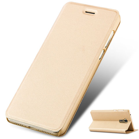 Coque Portefeuille Livre Cuir L01 pour Huawei Honor 6A Or