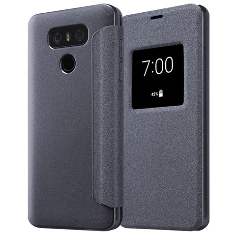 Coque Portefeuille Livre Cuir L01 pour LG G6 Noir