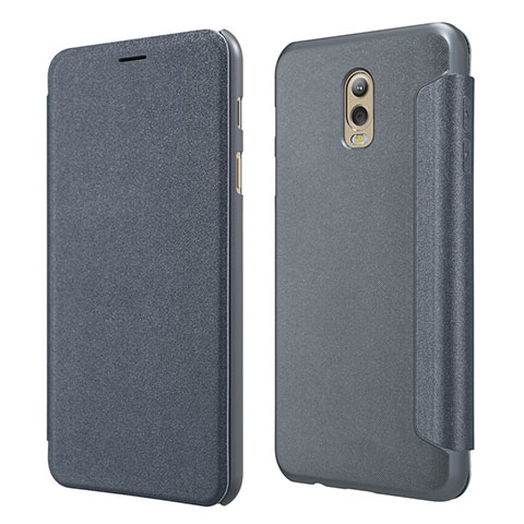 Coque Portefeuille Livre Cuir L01 pour Samsung Galaxy C7 (2017) Noir