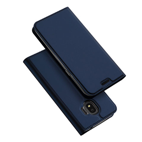 Coque Portefeuille Livre Cuir L01 pour Samsung Galaxy J2 Pro (2018) J250F Bleu