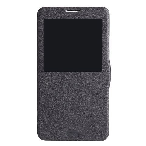 Coque Portefeuille Livre Cuir L01 pour Samsung Galaxy Note 3 N9000 Noir