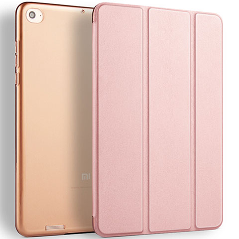 Coque Portefeuille Livre Cuir L02 pour Xiaomi Mi Pad 2 Or Rose