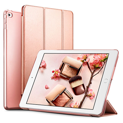 Coque Portefeuille Livre Cuir L05 pour Apple iPad Mini 4 Or Rose