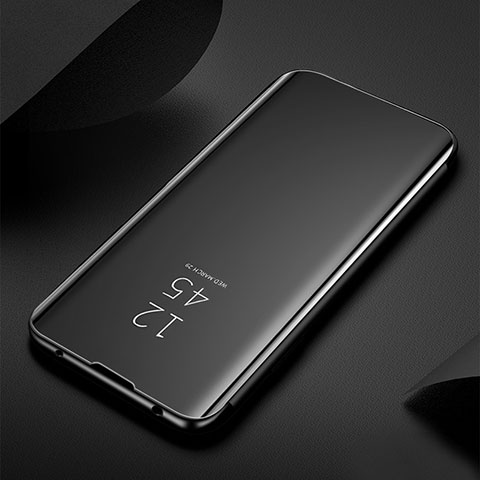 Coque Portefeuille Livre Cuir Miroir Housse Etui Clapet L01 pour Samsung Galaxy A22s 5G Noir