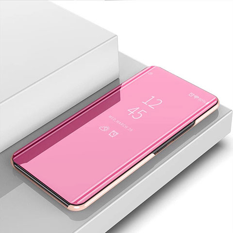 Coque Portefeuille Livre Cuir Miroir Housse Etui Clapet M02 pour Xiaomi Mi 11 Lite 5G NE Or Rose