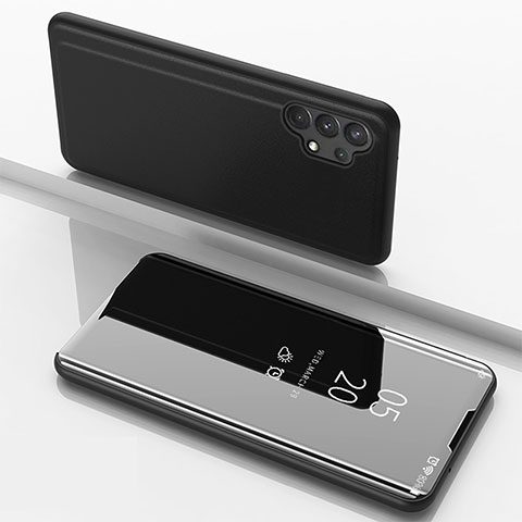 Coque Portefeuille Livre Cuir Miroir Housse Etui Clapet pour Samsung Galaxy A32 5G Noir