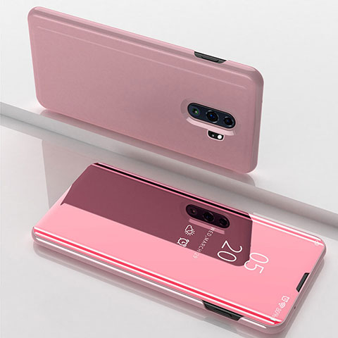 Coque Portefeuille Livre Cuir Miroir Housse Etui Clapet pour Xiaomi Redmi Note 8 Pro Or Rose