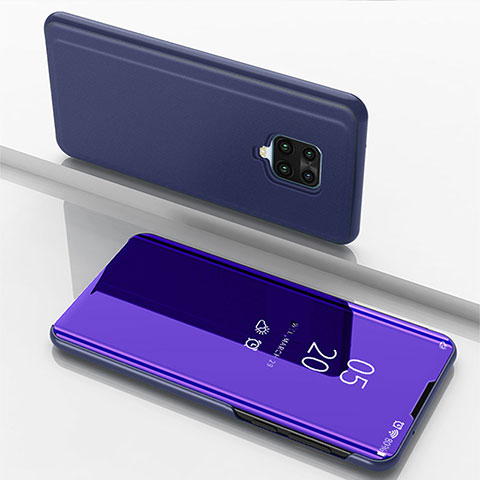 Coque Portefeuille Livre Cuir Miroir Housse Etui Clapet pour Xiaomi Redmi Note 9 Pro Max Violet