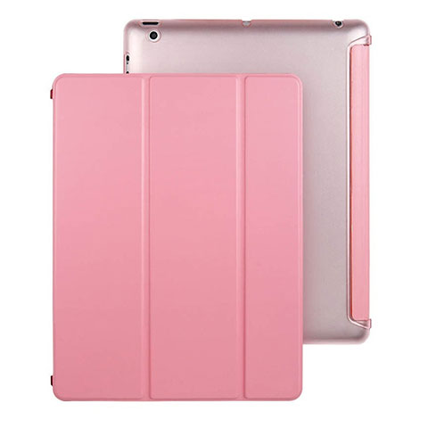 Coque Portefeuille Livre Cuir pour Apple iPad 3 Rose