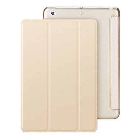 Coque Portefeuille Livre Cuir pour Apple iPad Mini 2 Or