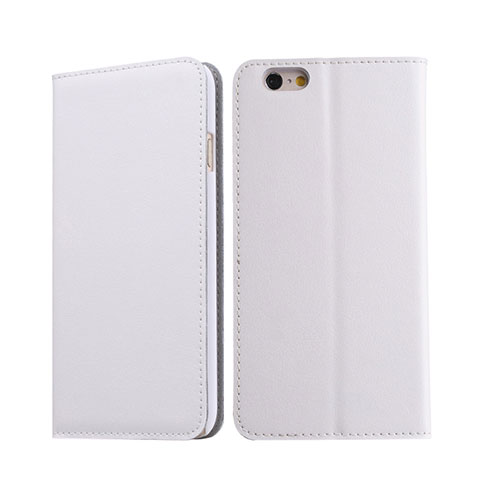 Coque Portefeuille Livre Cuir pour Apple iPhone 6S Blanc