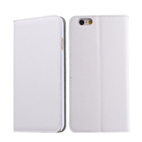 Coque Portefeuille Livre Cuir pour Apple iPhone 6S Plus Blanc