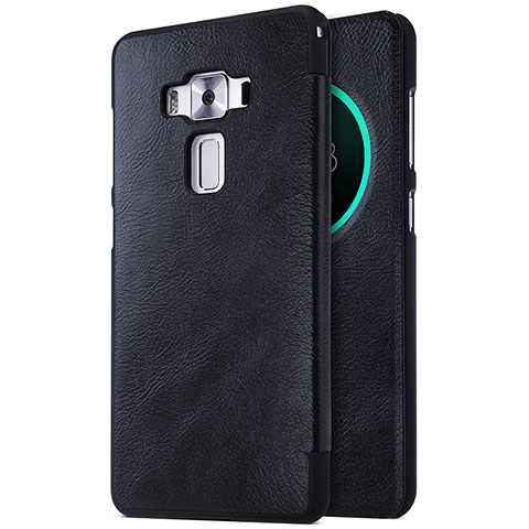 Coque Portefeuille Livre Cuir pour Asus Zenfone 3 Deluxe ZS570KL ZS550ML Noir