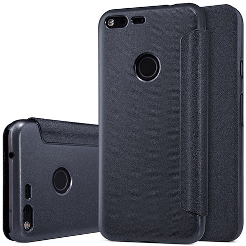 Coque Portefeuille Livre Cuir pour Google Pixel Noir