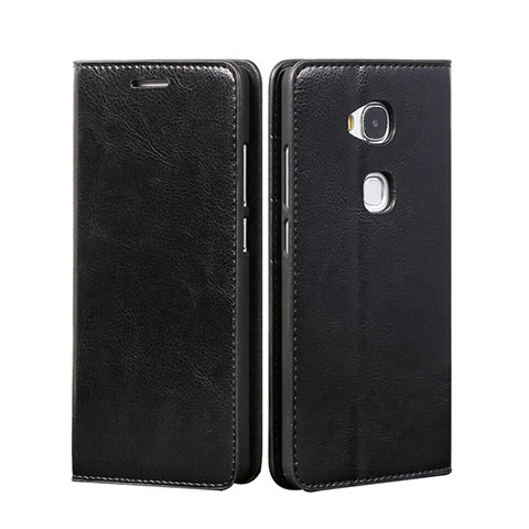 Coque Portefeuille Livre Cuir pour Huawei GR5 Noir