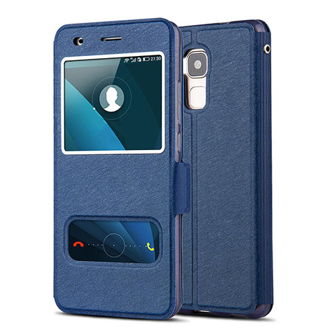 Coque Portefeuille Livre Cuir pour Huawei Honor 7 Lite Bleu