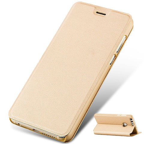 Coque Portefeuille Livre Cuir pour Huawei Honor 8 Or