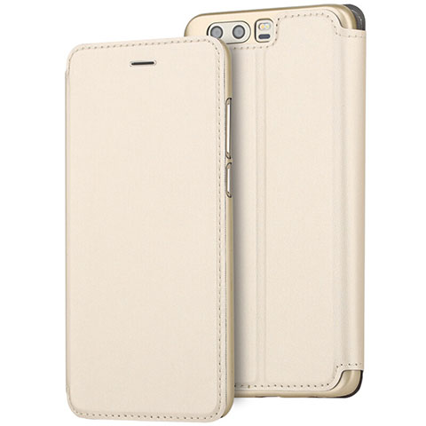 Coque Portefeuille Livre Cuir pour Huawei Honor 9 Premium Or