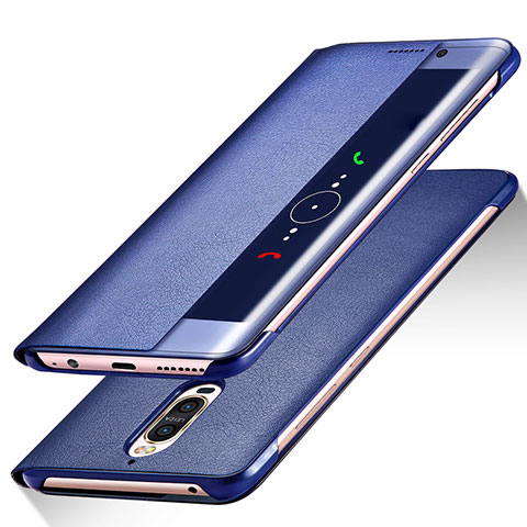 Coque Portefeuille Livre Cuir pour Huawei Mate 9 Pro Bleu