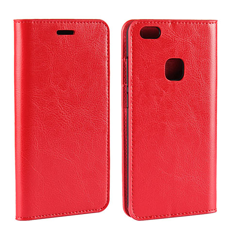 Coque Portefeuille Livre Cuir pour Huawei P10 Lite Rouge