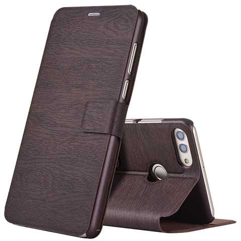 Coque Portefeuille Livre Cuir pour Huawei Y9 (2018) Marron