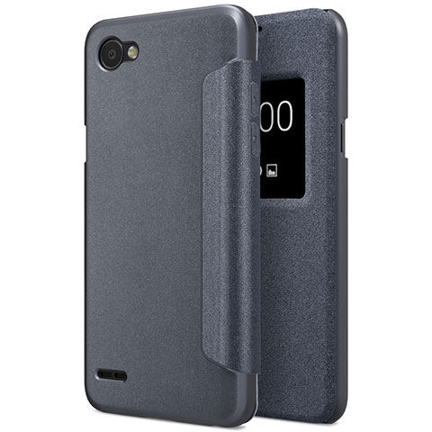 Coque Portefeuille Livre Cuir pour LG Q6 Noir