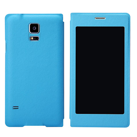 Coque Portefeuille Livre Cuir pour Samsung Galaxy S5 G900F G903F Bleu Ciel