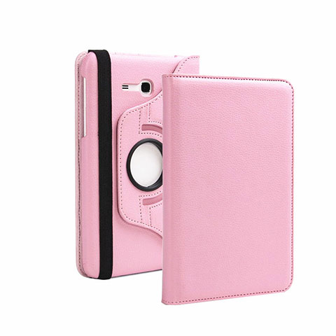 Coque Portefeuille Livre Cuir pour Samsung Galaxy Tab 3 Lite 7.0 T110 T113 Rose