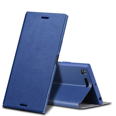 Coque Portefeuille Livre Cuir pour Sony Xperia XZ Premium Bleu