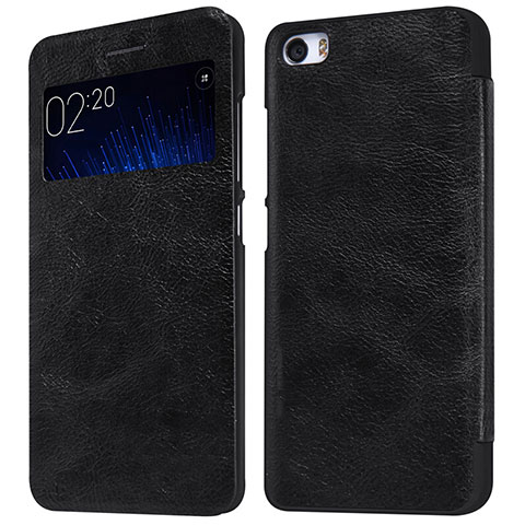 Coque Portefeuille Livre Cuir pour Xiaomi Mi 5 Noir