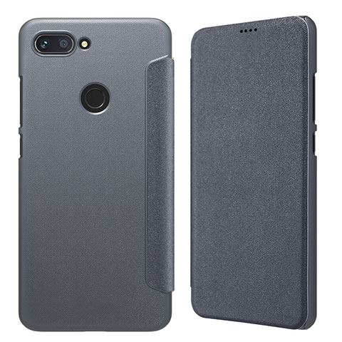 Coque Portefeuille Livre Cuir pour Xiaomi Mi 8 Lite Gris