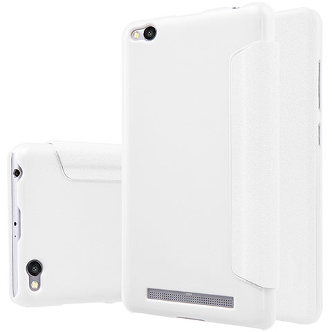 Coque Portefeuille Livre Cuir pour Xiaomi Redmi 3 Blanc