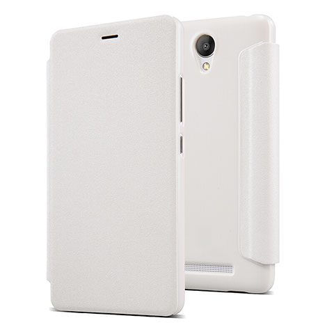 Coque Portefeuille Livre Cuir pour Xiaomi Redmi Note 2 Blanc