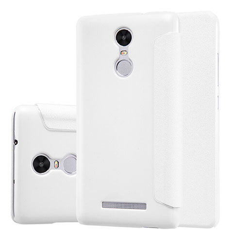 Coque Portefeuille Livre Cuir pour Xiaomi Redmi Note 3 MediaTek Blanc