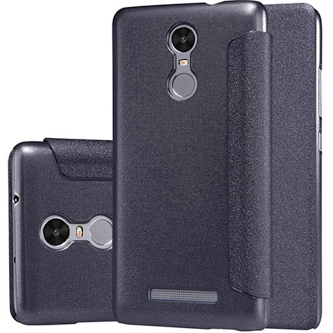 Coque Portefeuille Livre Cuir pour Xiaomi Redmi Note 3 MediaTek Noir