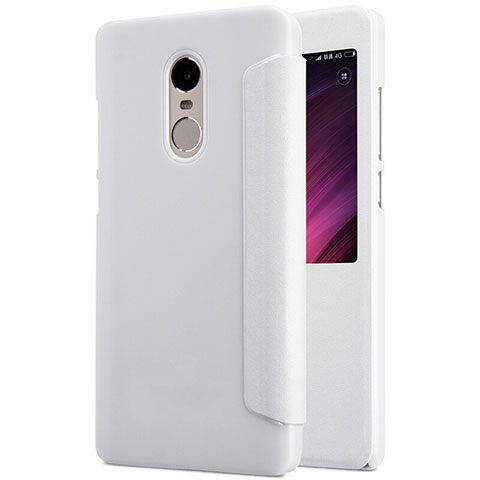 Coque Portefeuille Livre Cuir pour Xiaomi Redmi Note 4 Standard Edition Blanc