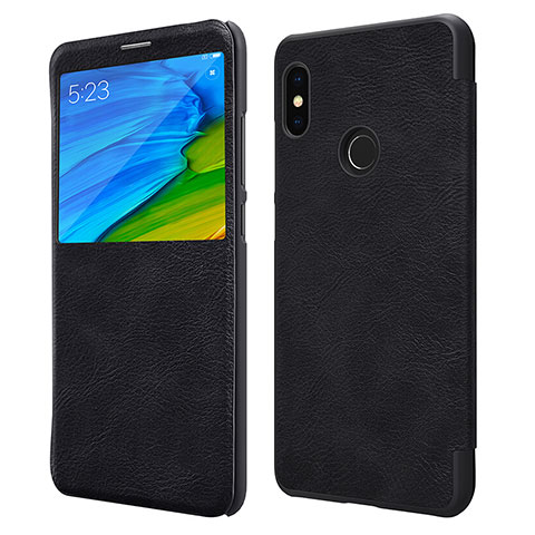 Coque Portefeuille Livre Cuir pour Xiaomi Redmi Note 5 Noir