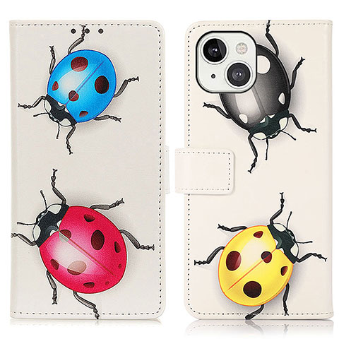 Coque Portefeuille Motif Fantaisie Livre Cuir Etui Clapet A07 pour Apple iPhone 13 Mini Colorful