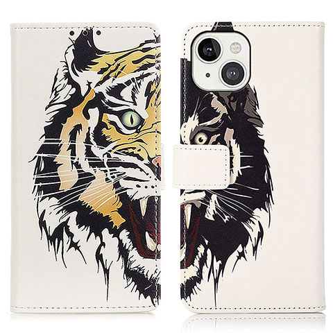 Coque Portefeuille Motif Fantaisie Livre Cuir Etui Clapet A07 pour Apple iPhone 13 Noir