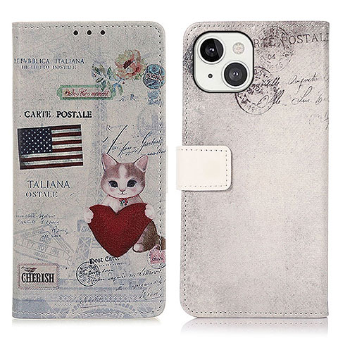 Coque Portefeuille Motif Fantaisie Livre Cuir Etui Clapet A07 pour Apple iPhone 14 Rouge