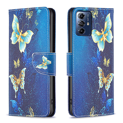 Coque Portefeuille Motif Fantaisie Livre Cuir Etui Clapet B01F pour Motorola Moto G Power (2022) Bleu