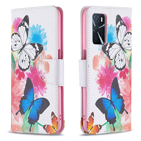 Coque Portefeuille Motif Fantaisie Livre Cuir Etui Clapet B01F pour Oppo A16s Colorful