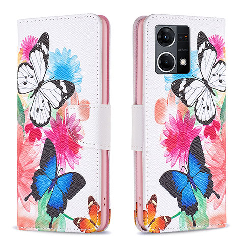 Coque Portefeuille Motif Fantaisie Livre Cuir Etui Clapet B01F pour Oppo F21s Pro 4G Colorful