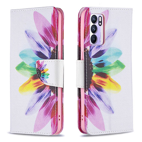 Coque Portefeuille Motif Fantaisie Livre Cuir Etui Clapet B01F pour Oppo Reno6 5G Mixte