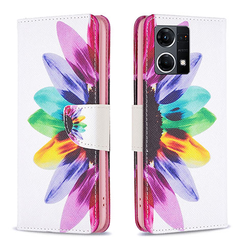 Coque Portefeuille Motif Fantaisie Livre Cuir Etui Clapet B01F pour Oppo Reno8 4G Mixte