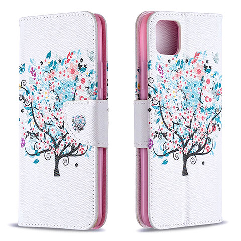 Coque Portefeuille Motif Fantaisie Livre Cuir Etui Clapet B01F pour Realme C11 (2021) Blanc